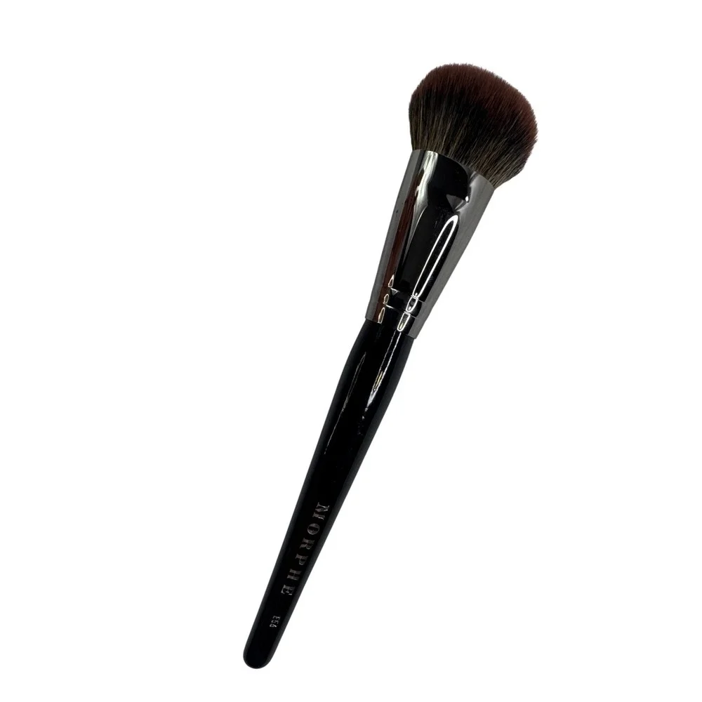 Morphe E56 Deluxe Under Eye Powder Brush Elite Series Black Silver Makeup Tool